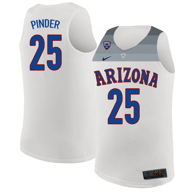 2018 Men #25 Keanu Pinder Arizona Wildcats College Basketball Jerseys Sale-White